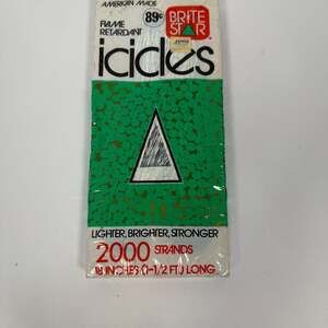 Brite Star Vintage Christmas Icicles Tinsel 2000 Strands 18 Inches Flame Retarda